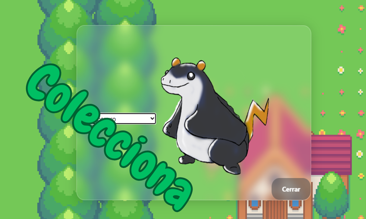 Imagen que muestra el menu de coleecion monstrando un monstruos manta raya con un cartel que pone 'colecciona'